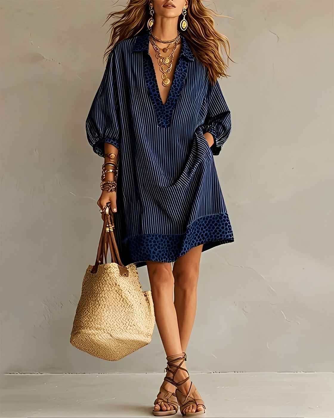 Abbie - Robe Chic avec Panneaux Doux