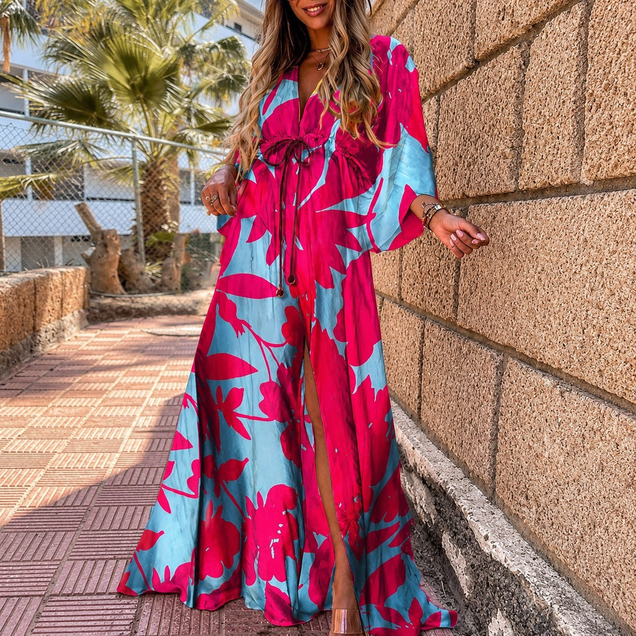Janice - Robe longue élégante et vive