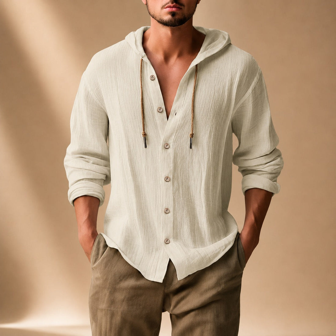 Kayne - Chemise Ample avec Capuche et Manches Longues