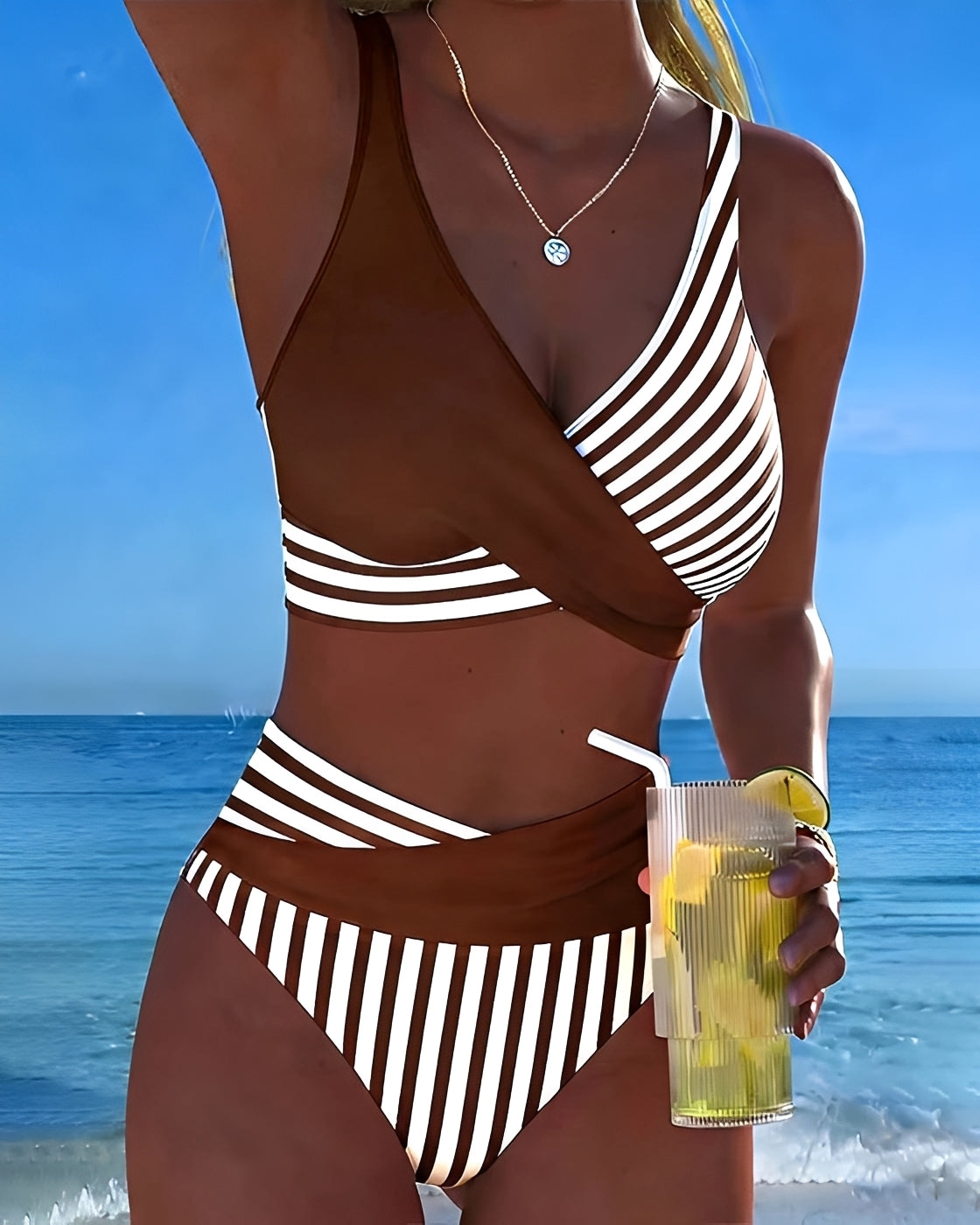 Angelica - Bikini deux pièces à rayures chic