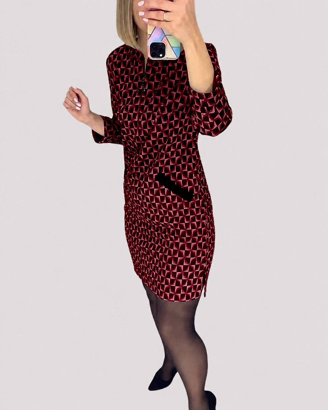 Michelle - Robe élégante à manches longues