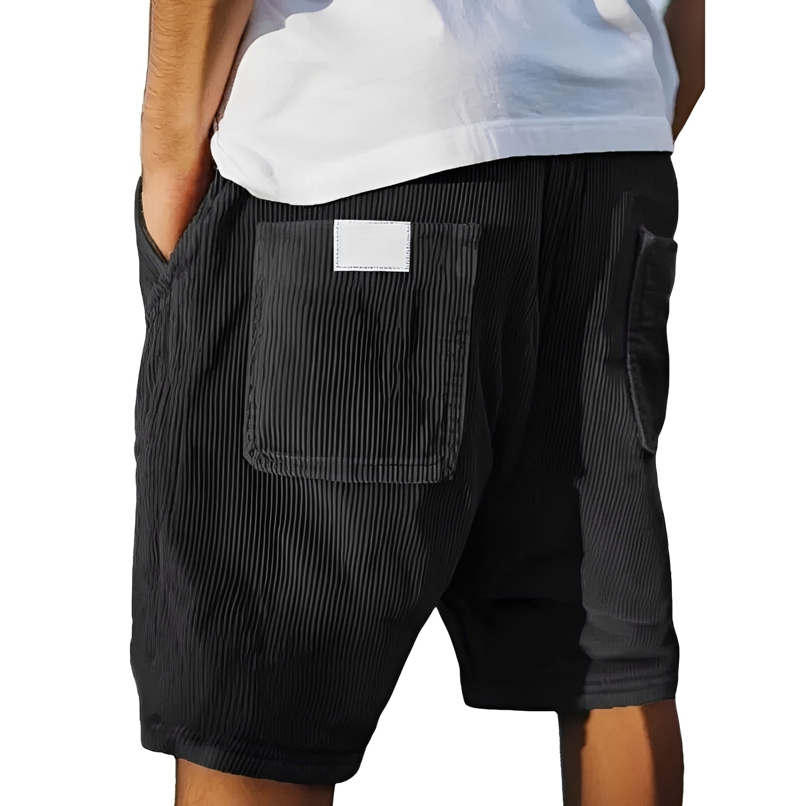 Ritchie - Shorts relax à texture côtelée