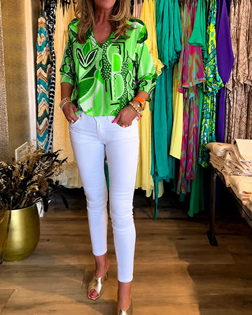Chaya - Blouse Large à Manches Longues Élégante