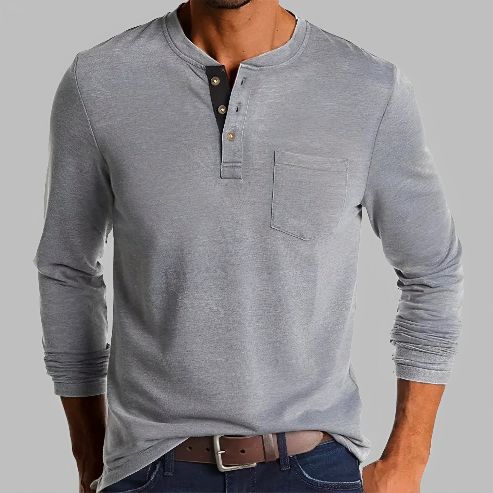 Dalton - Chemise à Manches Longues Henley