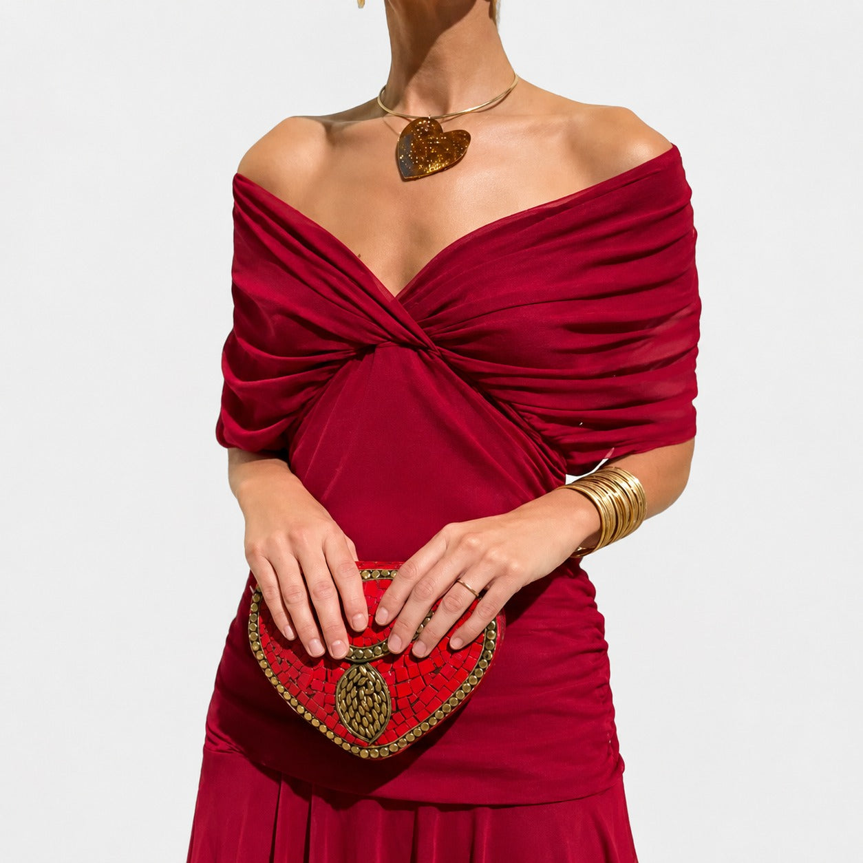 Bernice - Robe Maxi Élégante avec Détails Froncés