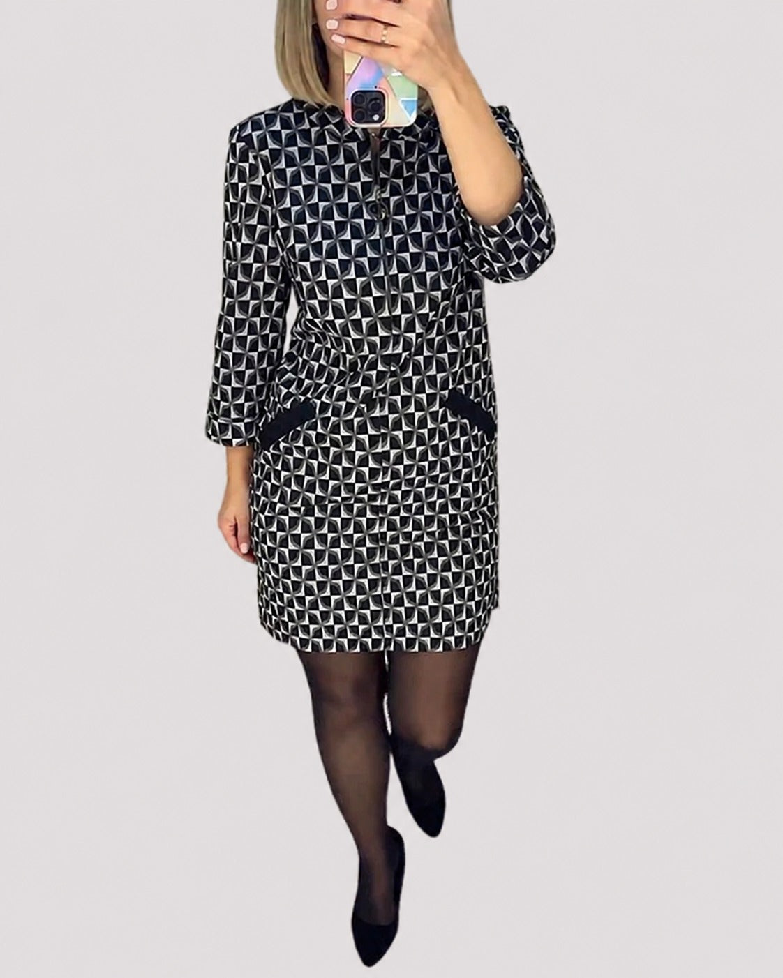 Michelle - Robe élégante à manches longues