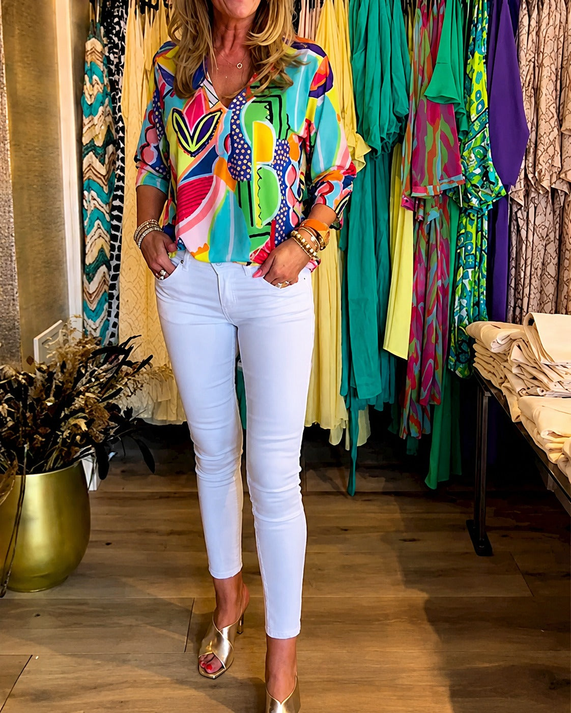 Chaya - Blouse Large à Manches Longues Élégante
