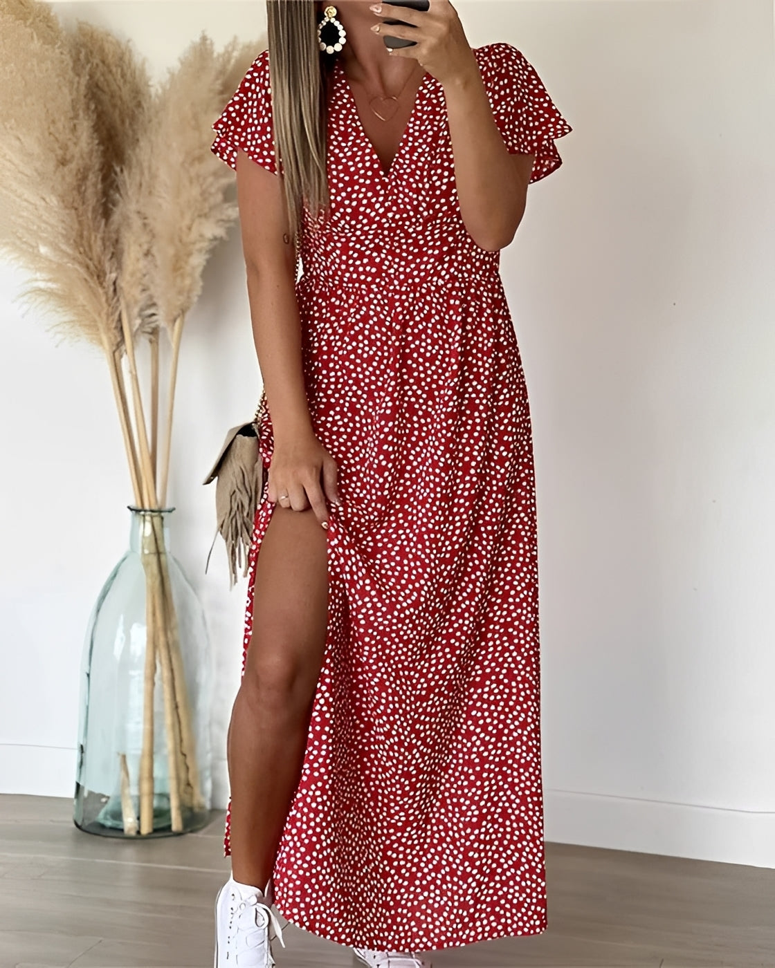 Kathleen - Robe Maxi Décontractée avec Ouverture