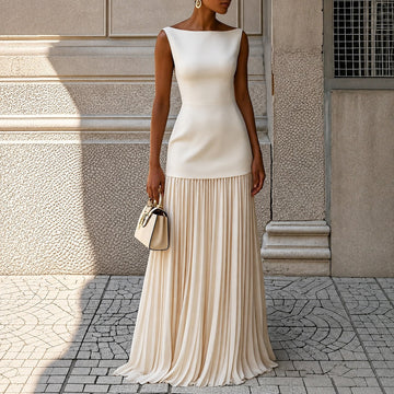 Alice - Robe Longue Élégante Sans Manches Chic