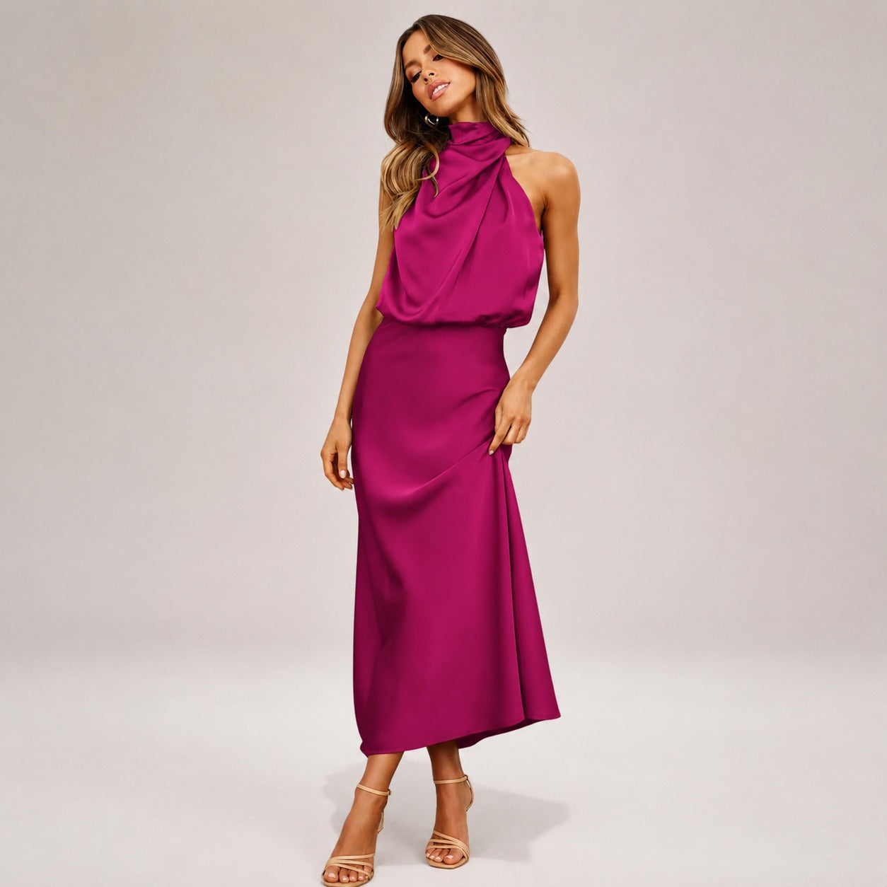 Lillie - Robe chic avec col halter