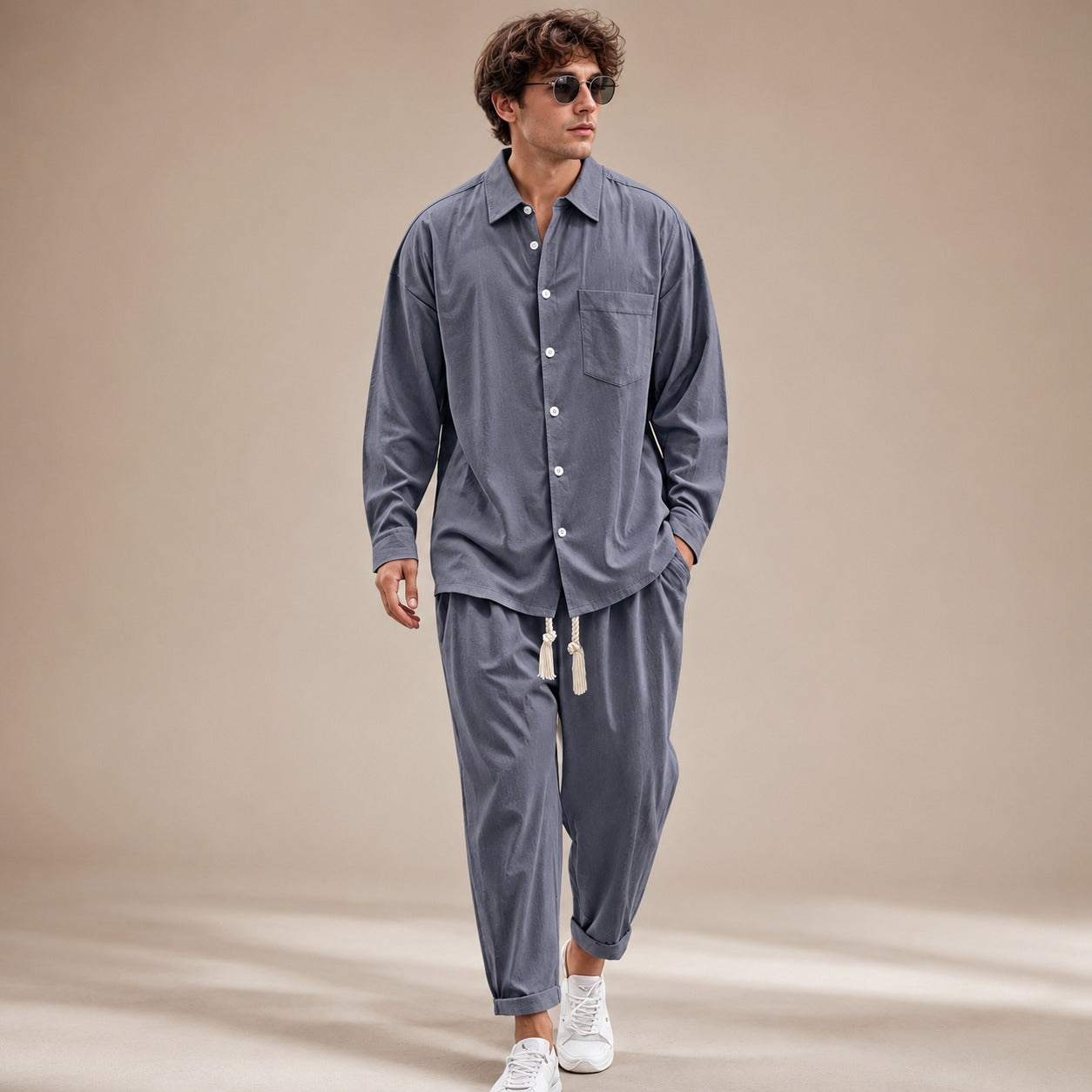 Paul - Ensemble chemise ample à manches longues