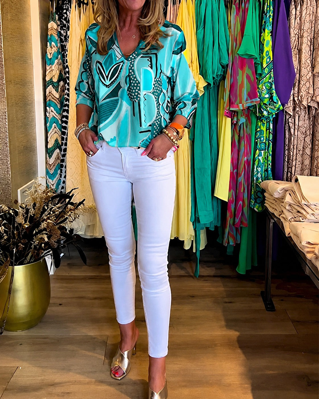 Chaya - Blouse Large à Manches Longues Élégante