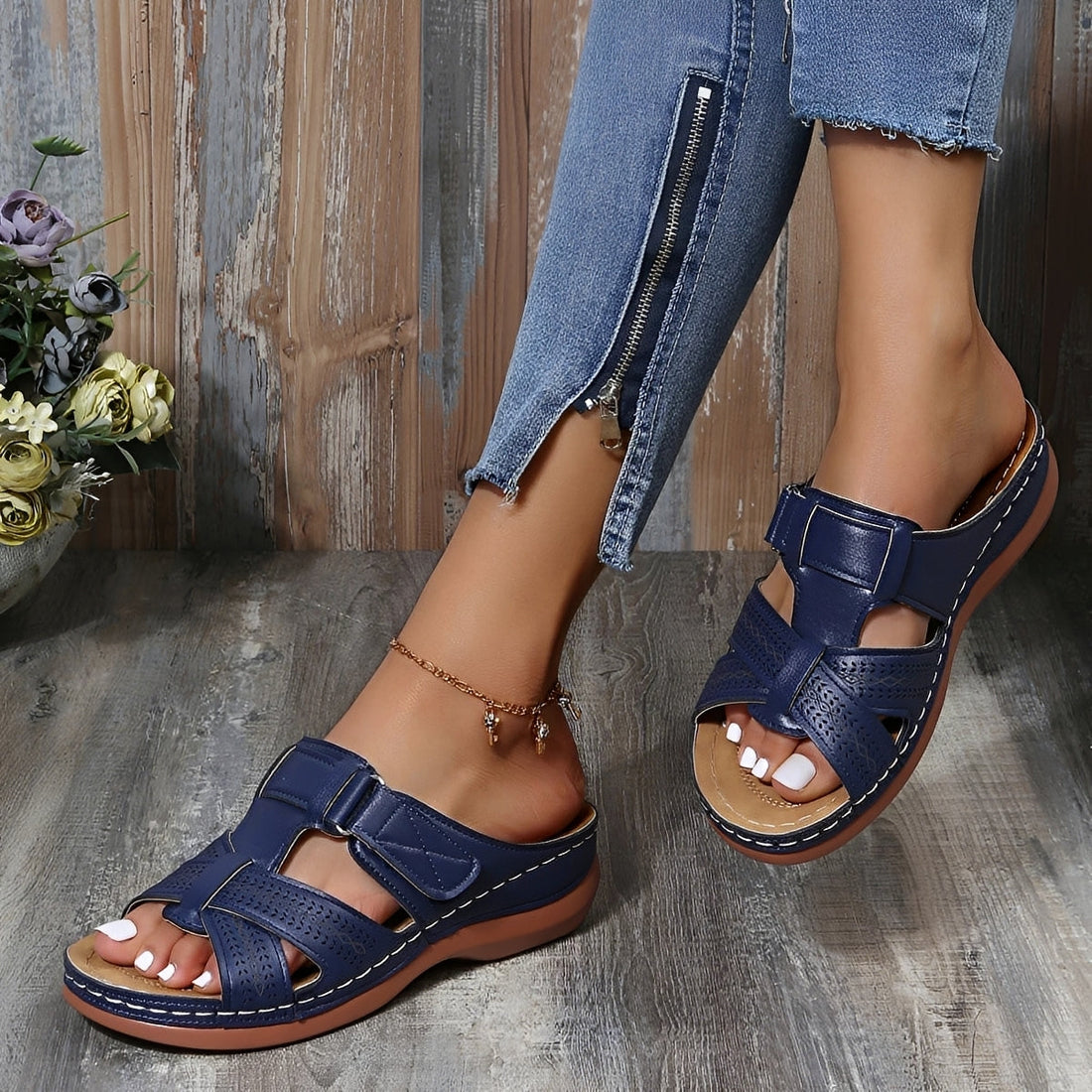 Elouise - Sandales Agréables avec Brides Ajustables