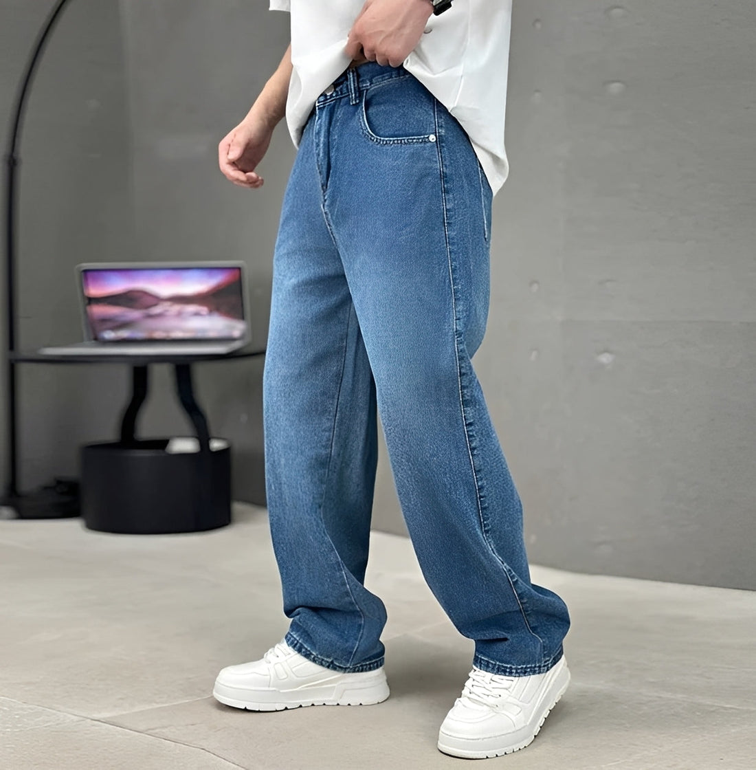 Garza - Jeans Relax à Coupe Droite