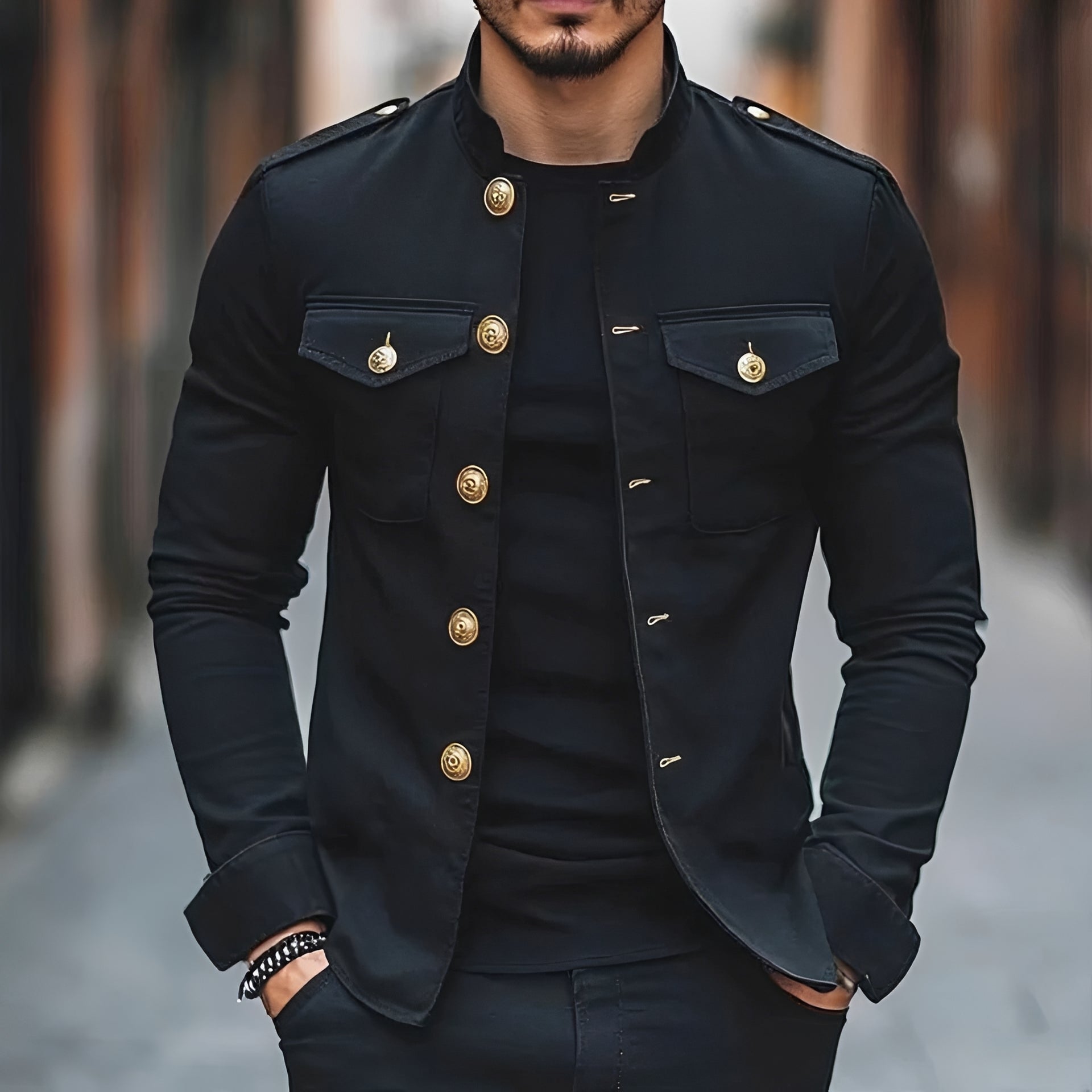 Leighton - Veste à boutons, élégante et décontractée