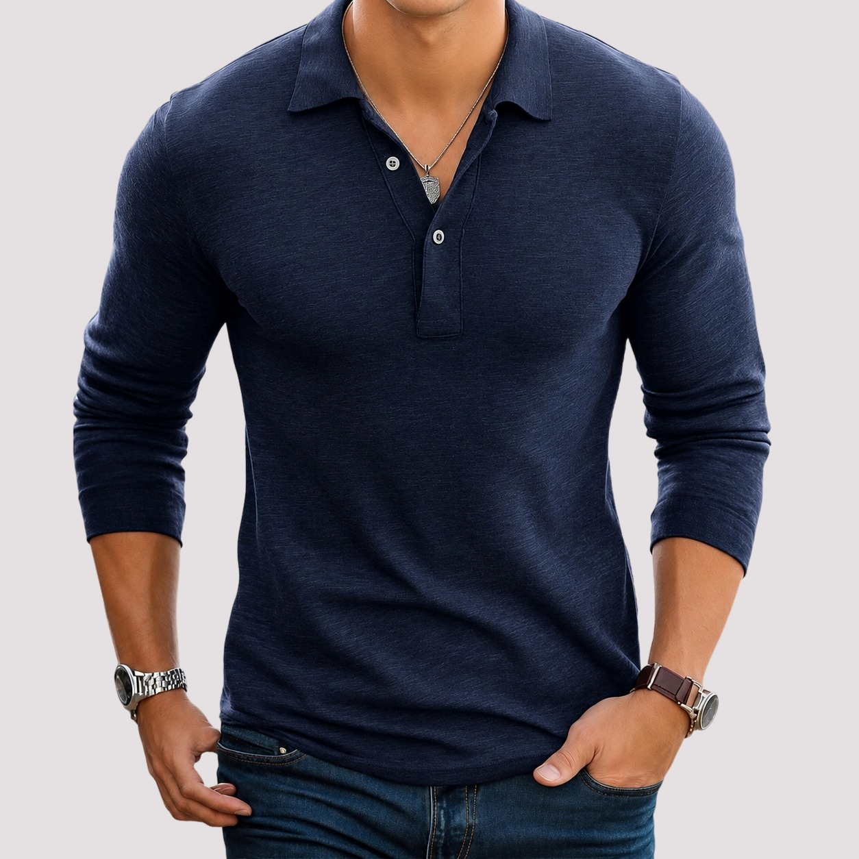Jack - Polo long sleeves style décontracté