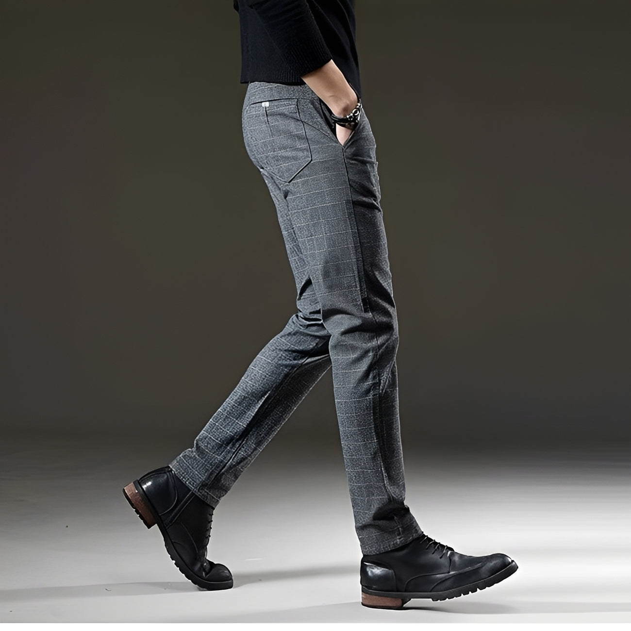 Kristian - Pantalon Élégant à Carreaux