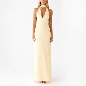 Amelie - Robe Longue à Col Halter