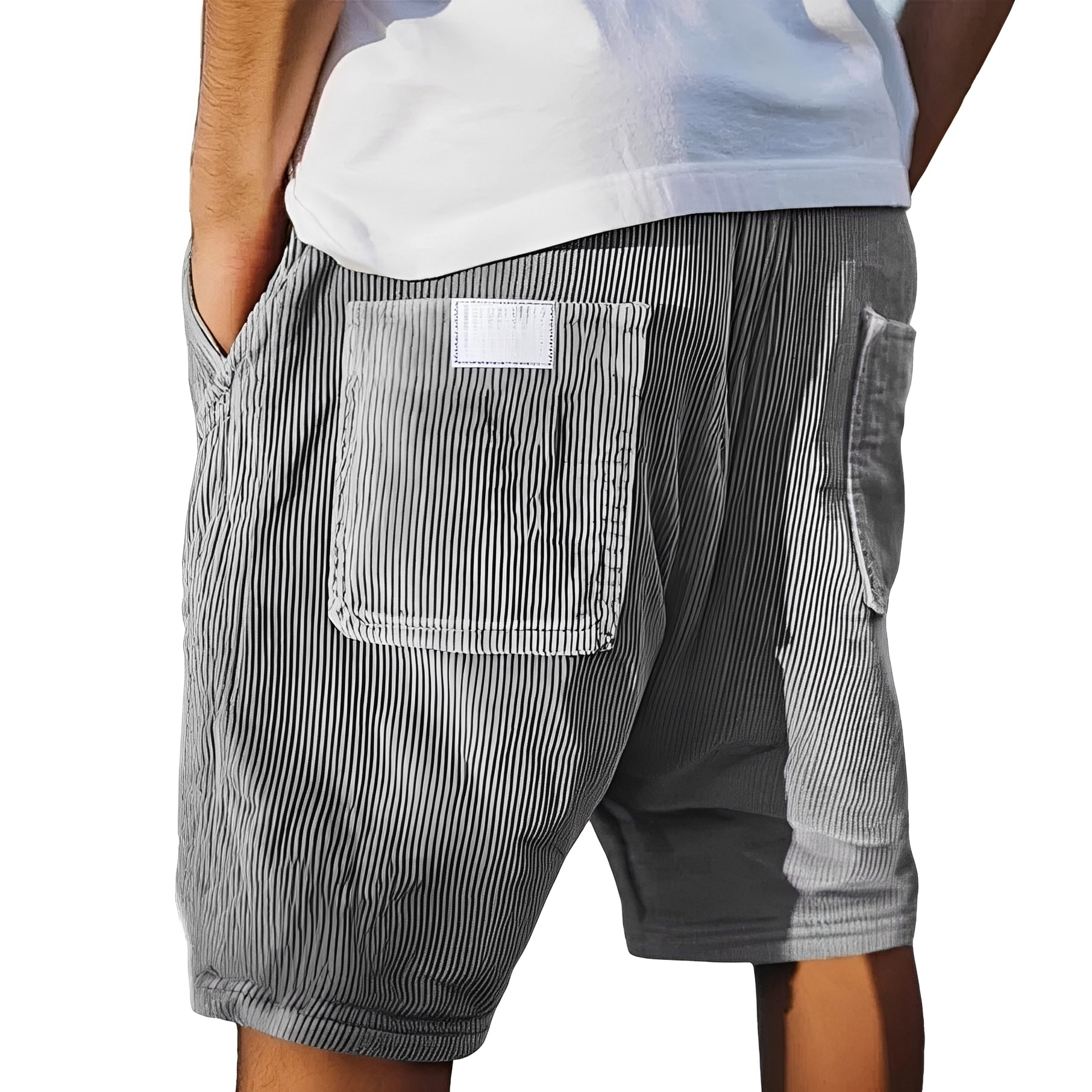 Ritchie - Shorts relax à texture côtelée