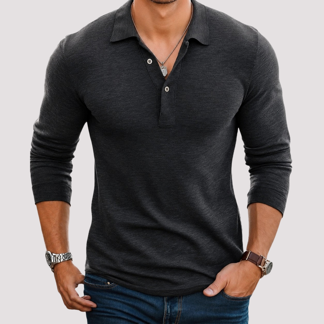 Jack - Polo long sleeves style décontracté