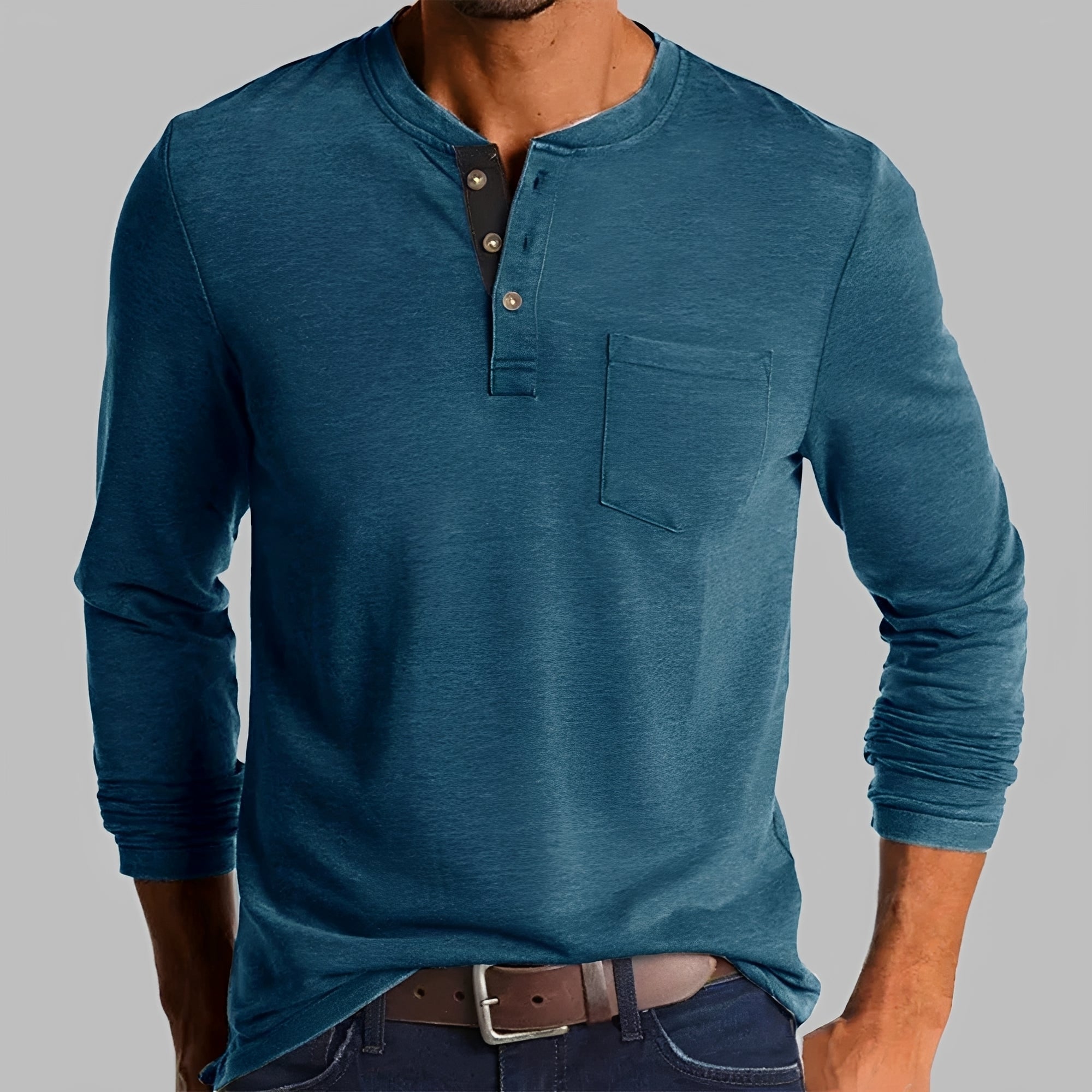 Dalton - Chemise à Manches Longues Henley