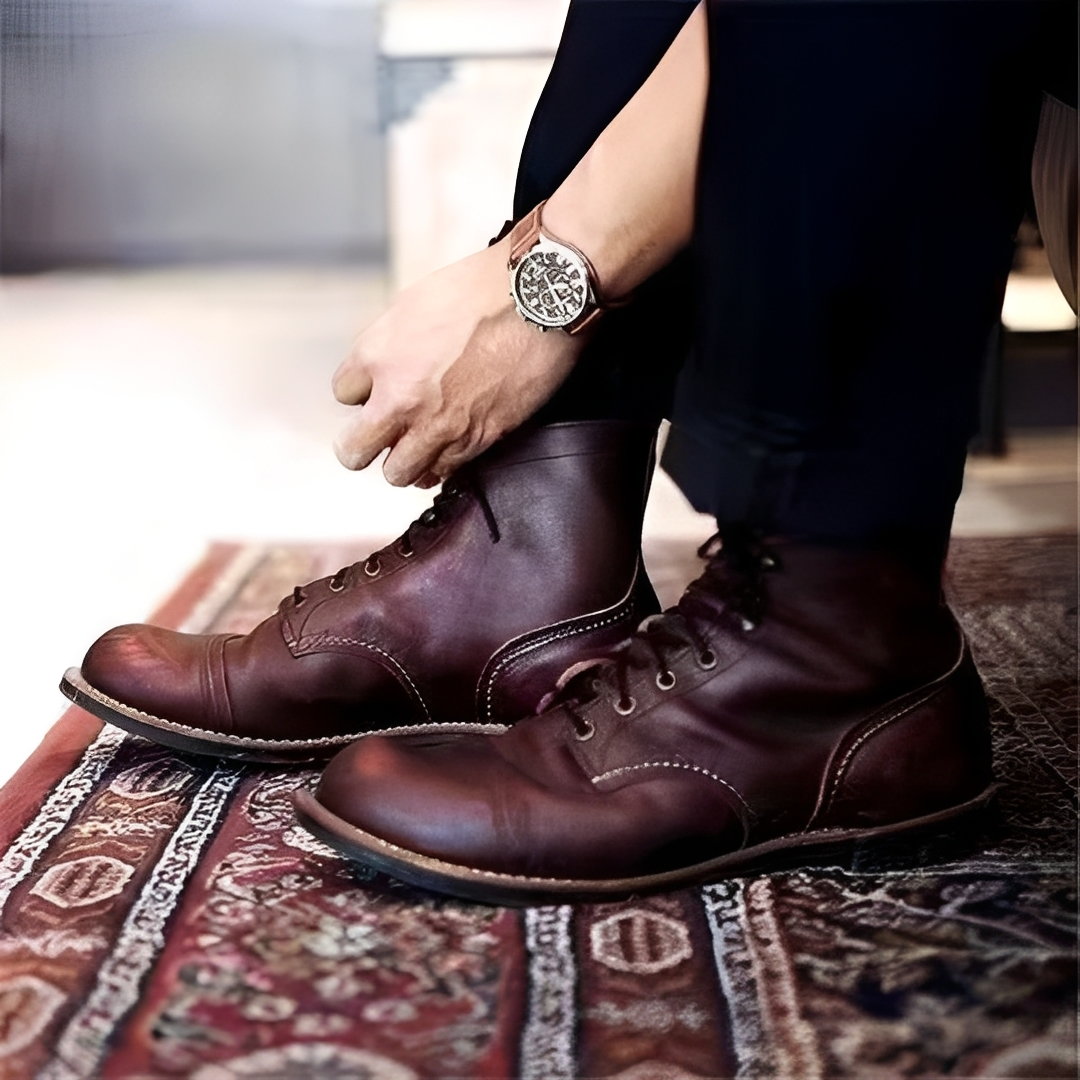 Hanzo - Bottines hommes classiques avec lacets