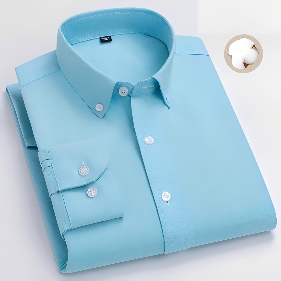 Jezriel - Chemise à carreaux moderne à manches longues pour homme