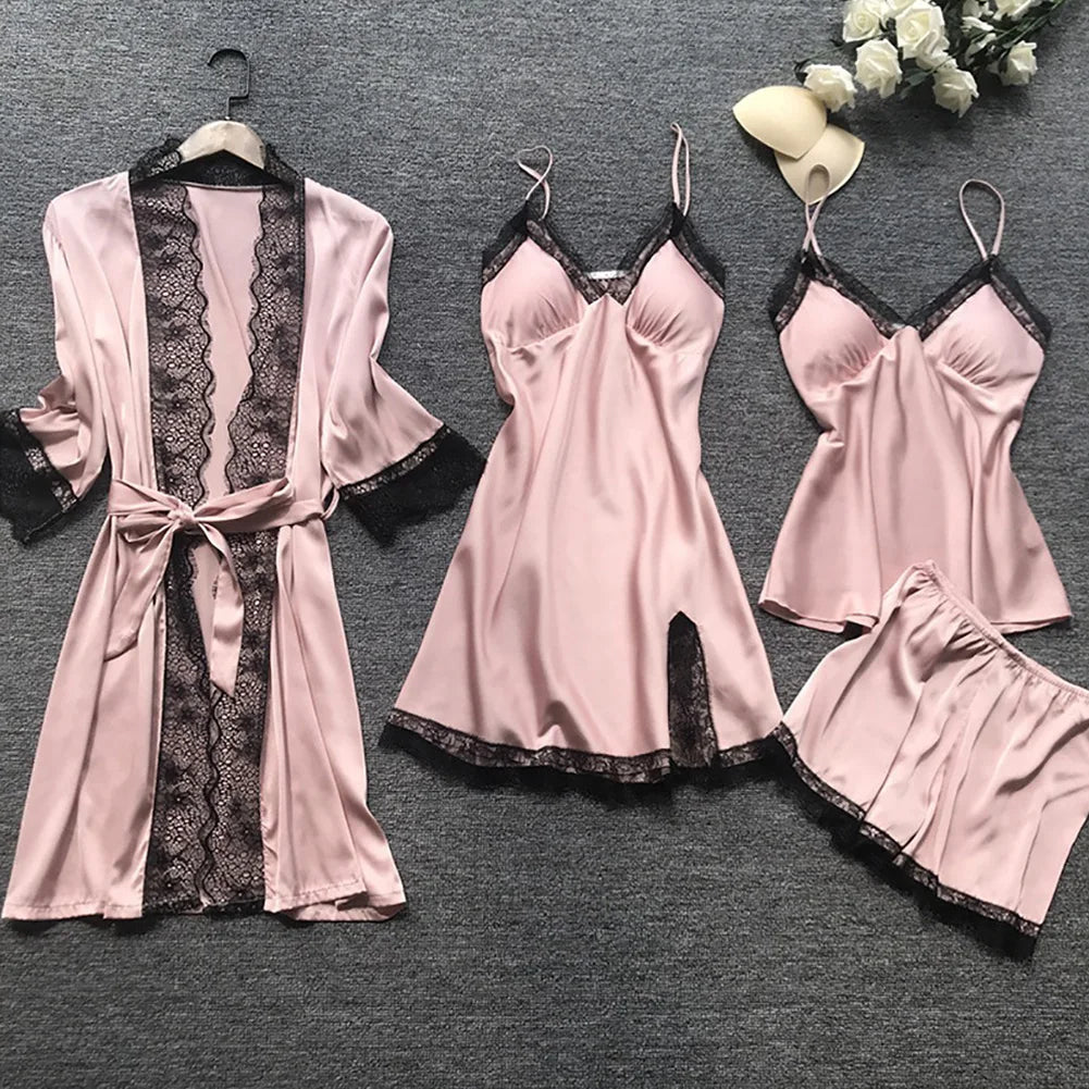 Luna - Ensemble de Pyjama avec Finitions en Dentelle