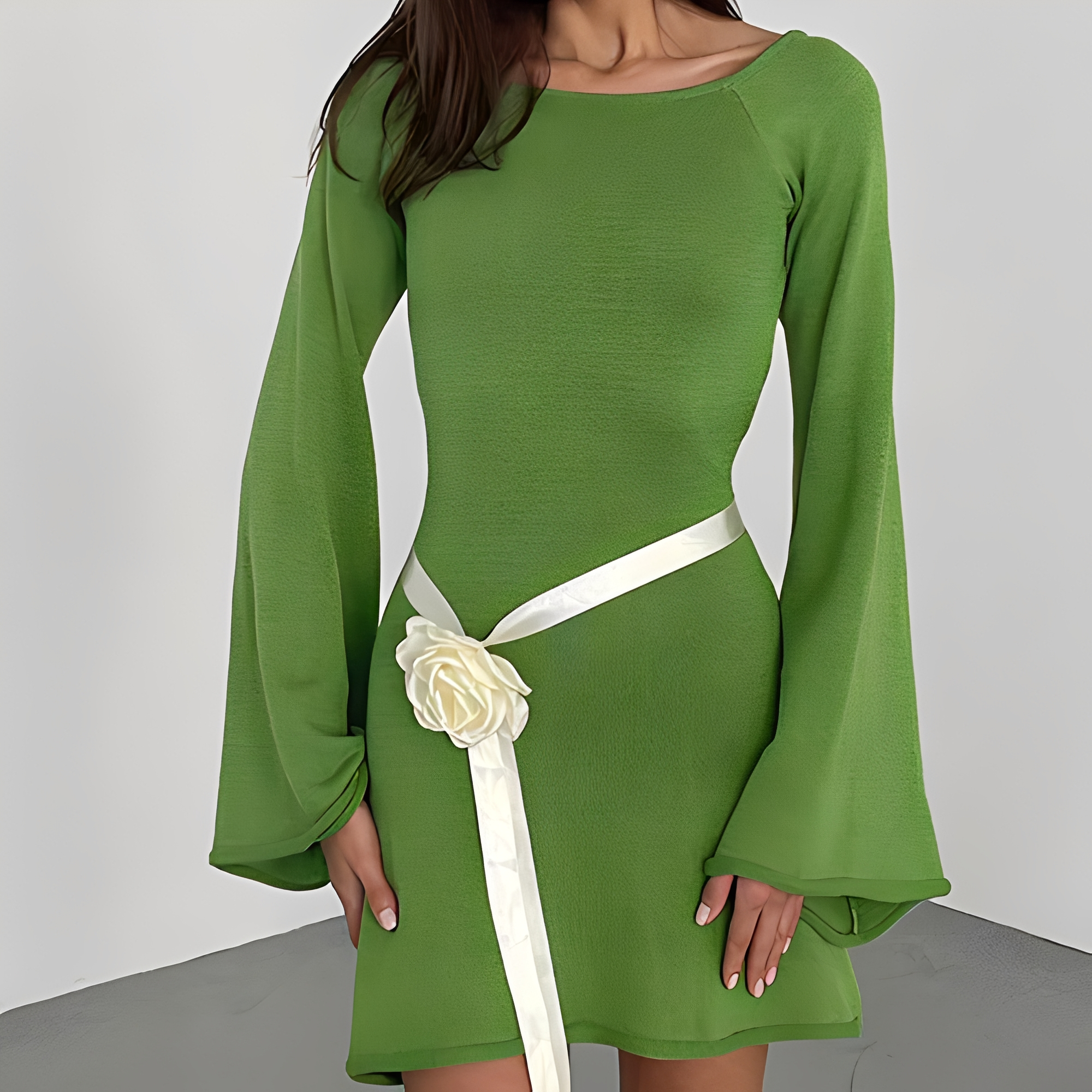 Aryana - Élégante robe d'été à manches longues pour femme