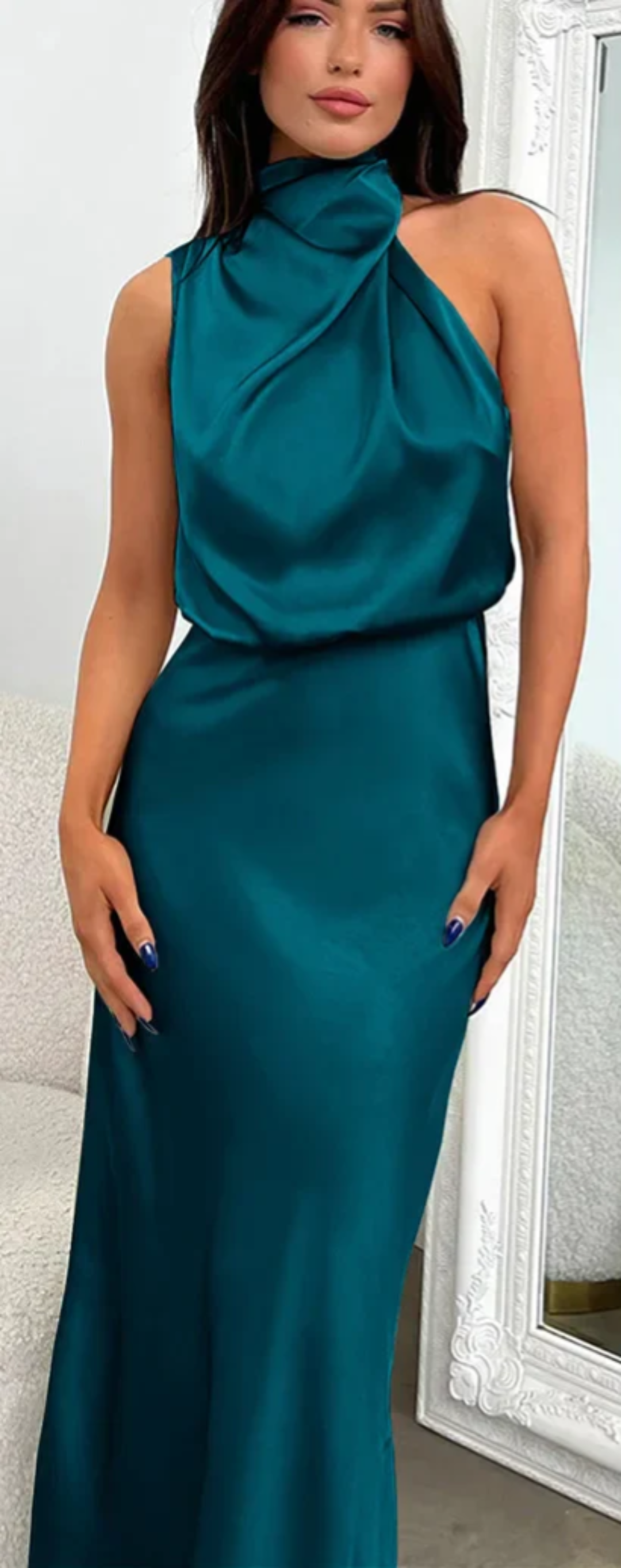Luna - Robe maxi drapée