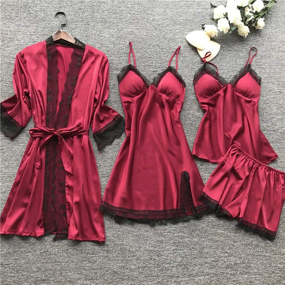 Luna - Ensemble de Pyjama avec Finitions en Dentelle