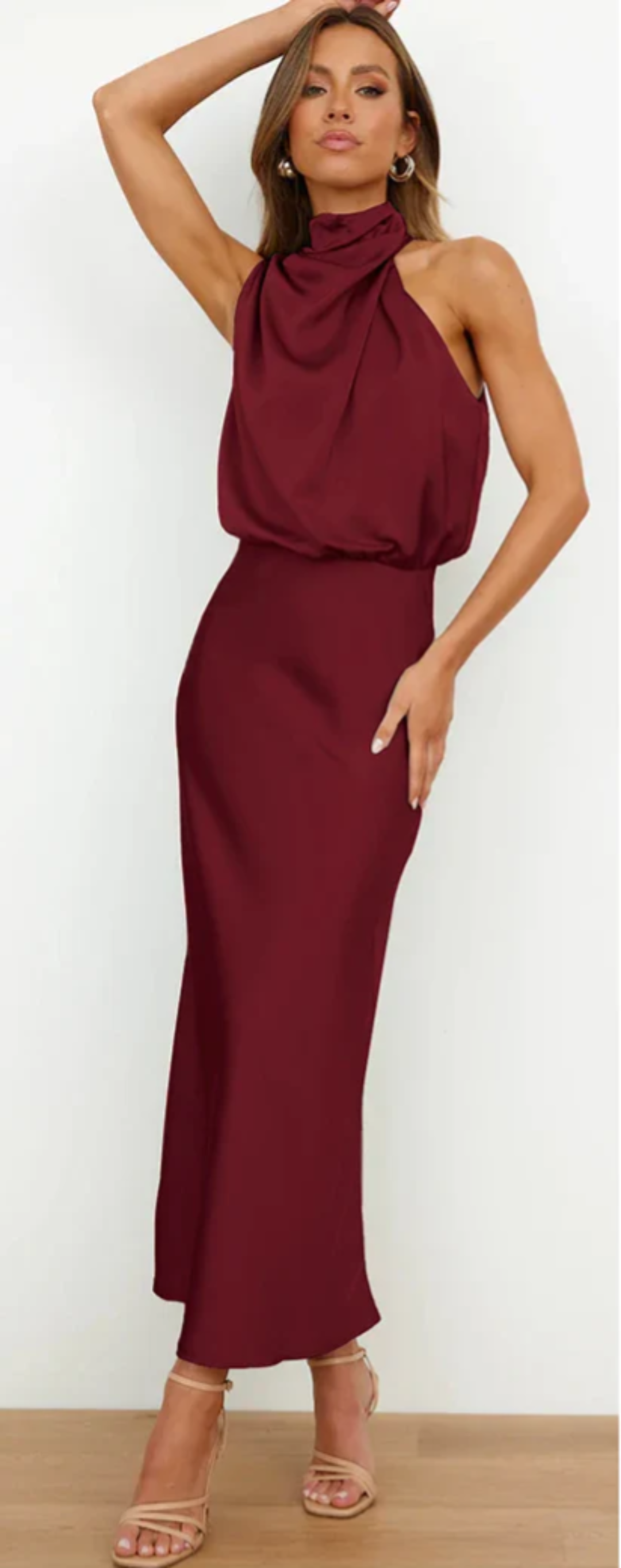 Luna - Robe maxi drapée