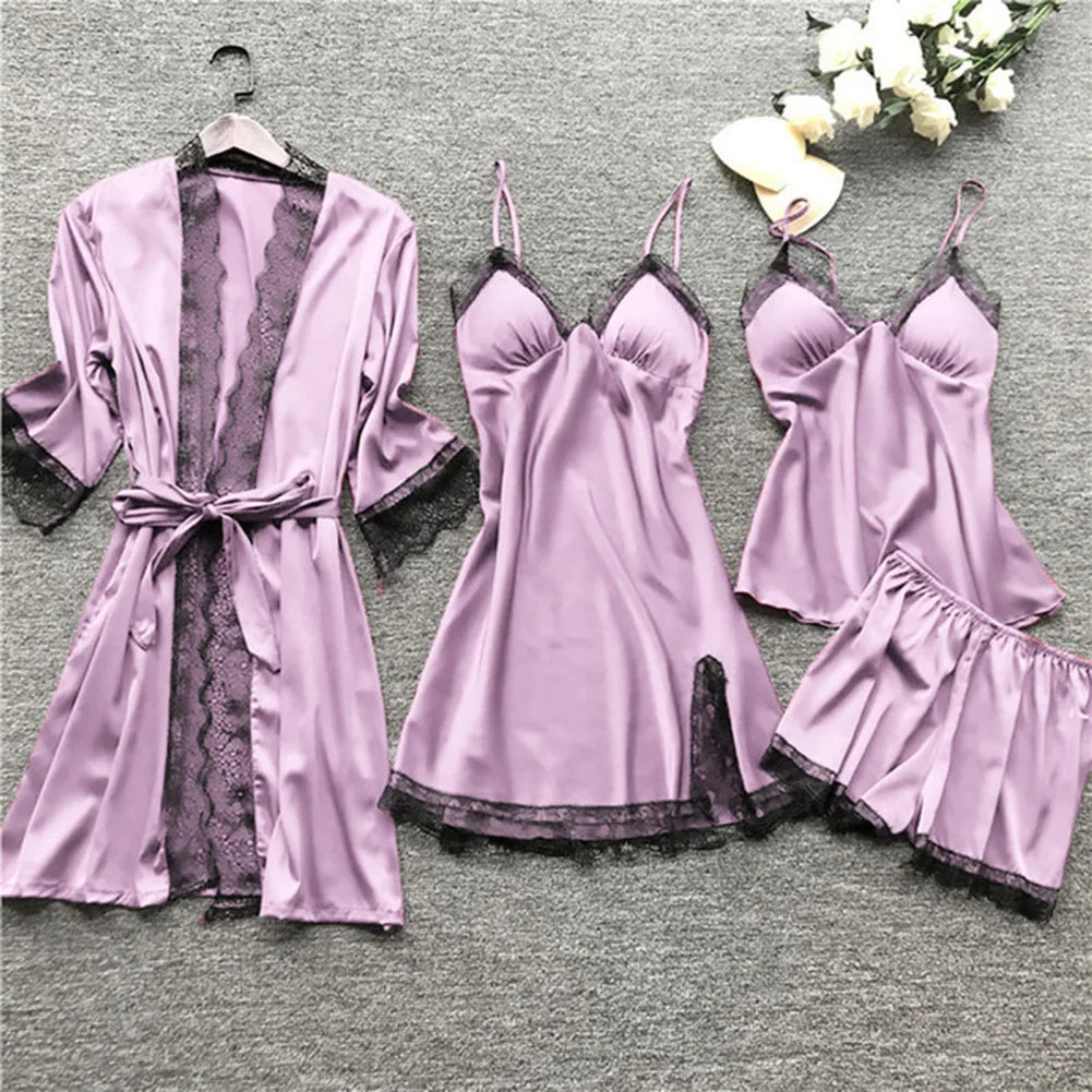 Luna - Ensemble de Pyjama avec Finitions en Dentelle