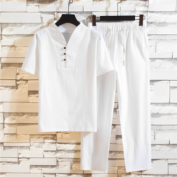 Cyril - Set chemise et pantalon pour homme - pour les journées ensoleillées