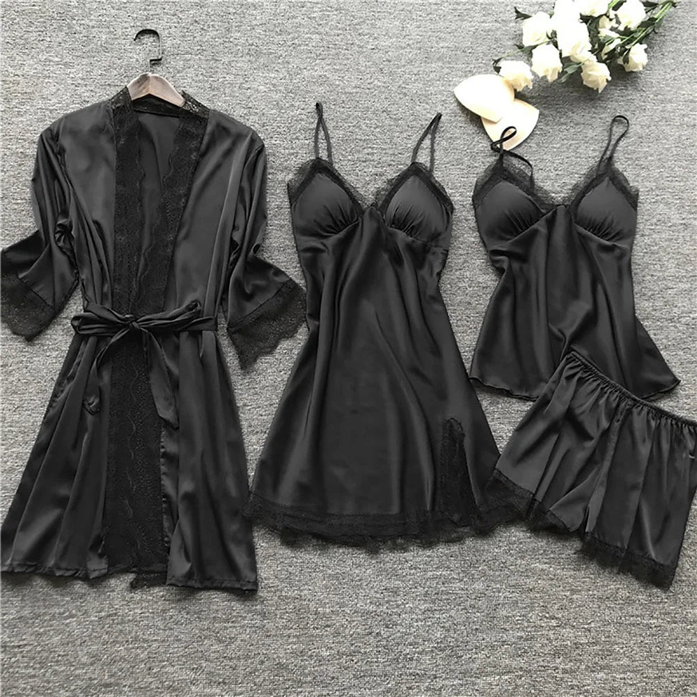 Luna - Ensemble de Pyjama avec Finitions en Dentelle