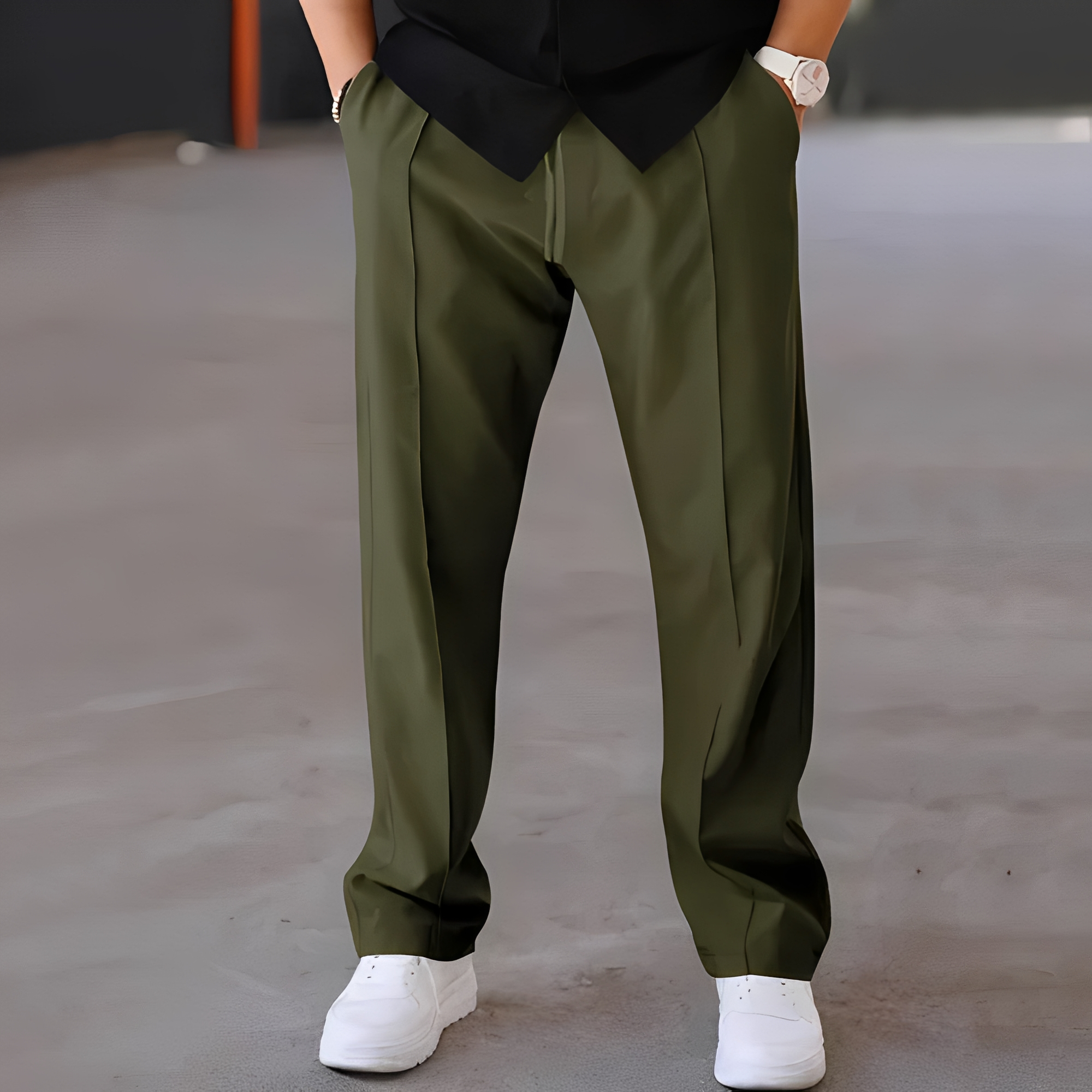 Fresniel - Pantalon homme moderne, large et droit