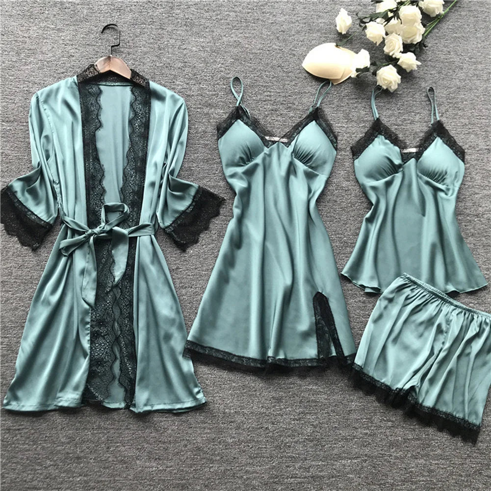 Luna - Ensemble de Pyjama avec Finitions en Dentelle