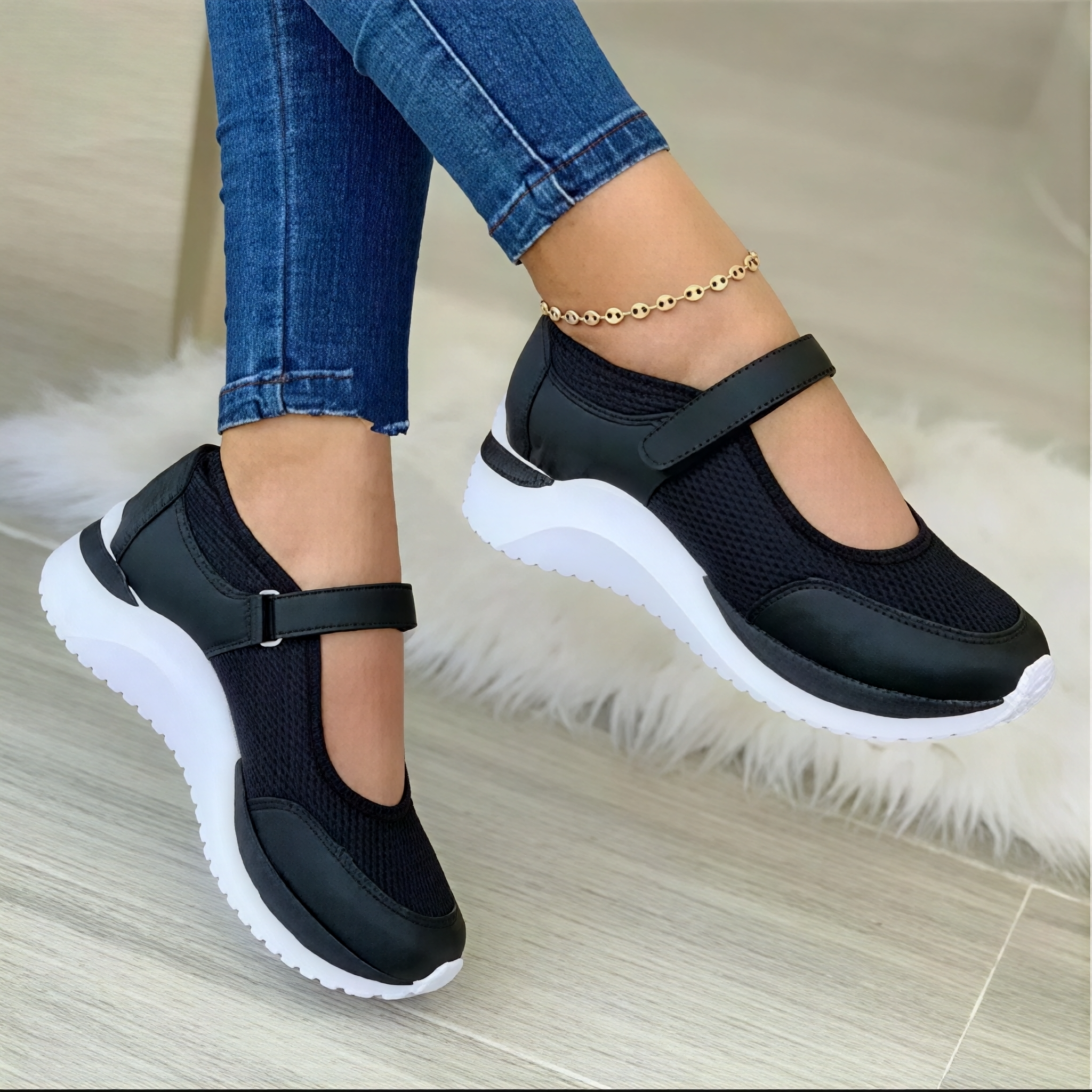 Emilia - Baskets avec fermeture velcro