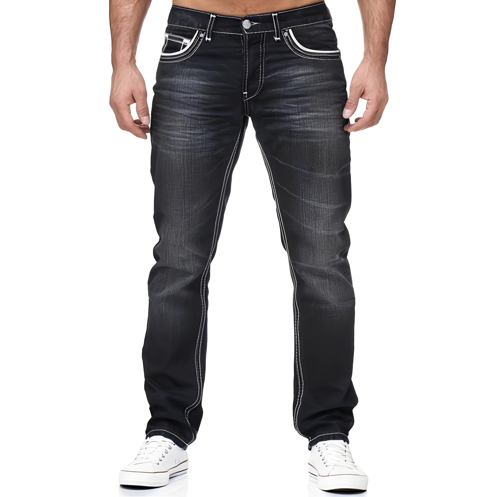 Andy - Jean homme chic avec un look usé