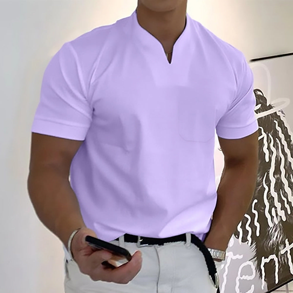 Jason - T-shirt court pour homme, style fitness et business