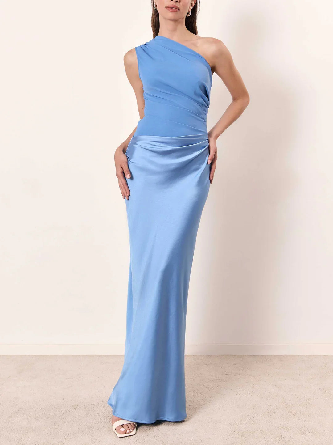 Anita- Robe Maxi Élégante à Une Épaule
