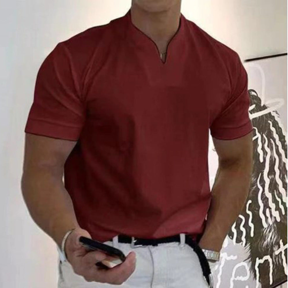 Jason - T-shirt court pour homme, style fitness et business