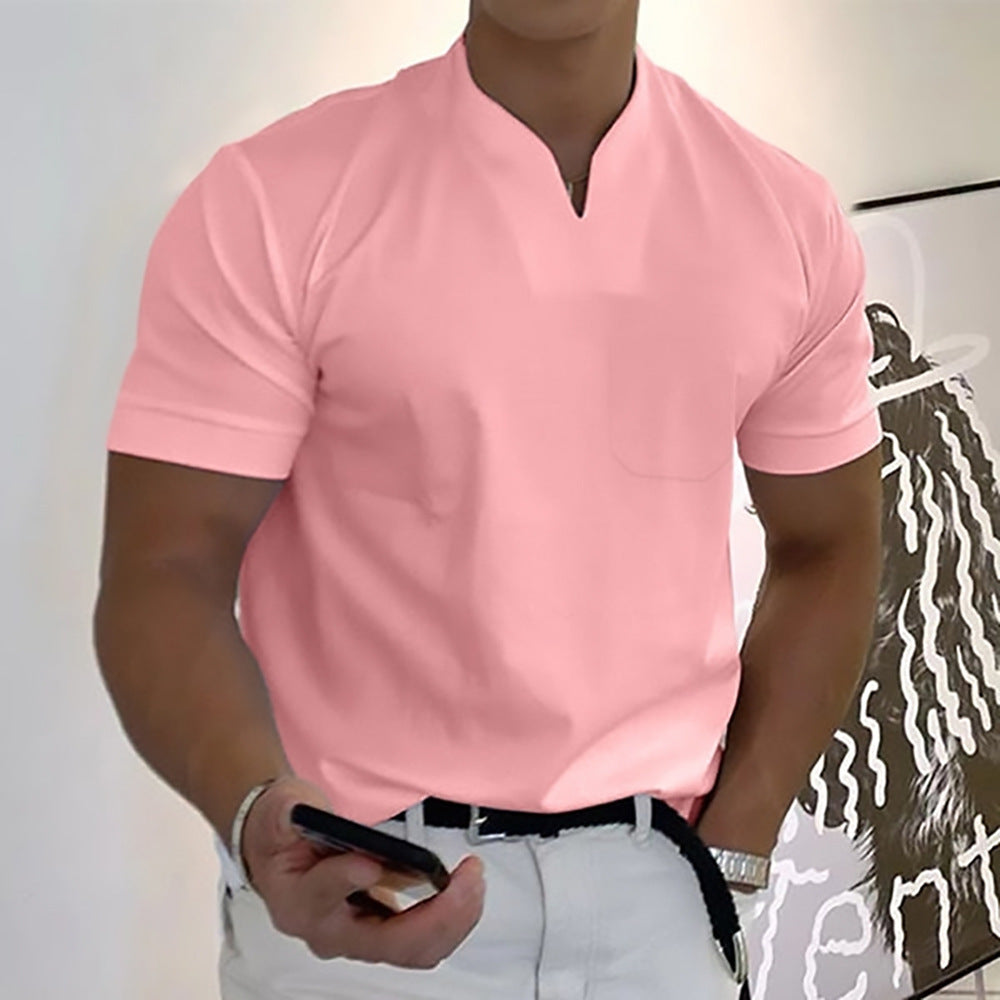 Jason - T-shirt court pour homme, style fitness et business
