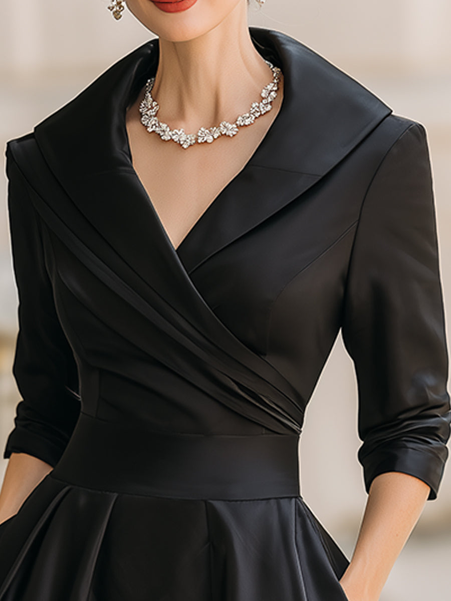Eliana - Robe midi à décolleté croisé