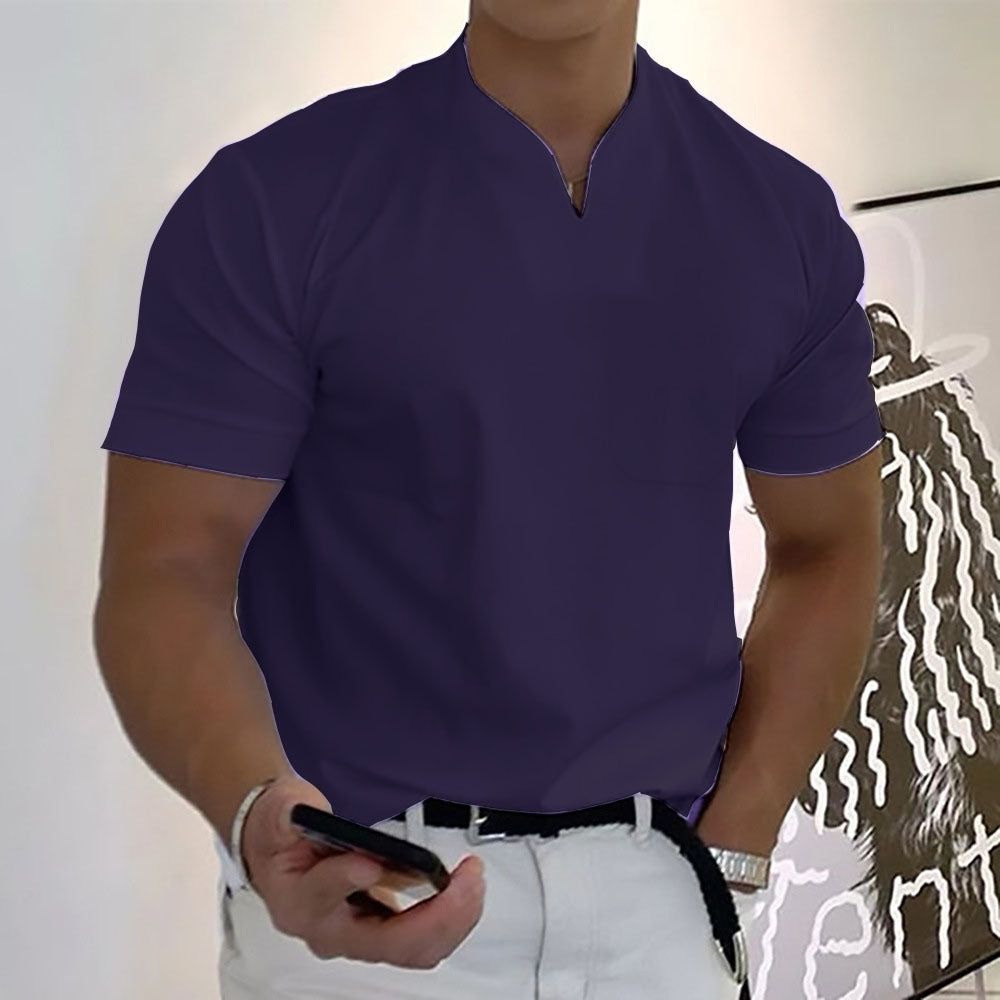 Jason - T-shirt court pour homme, style fitness et business
