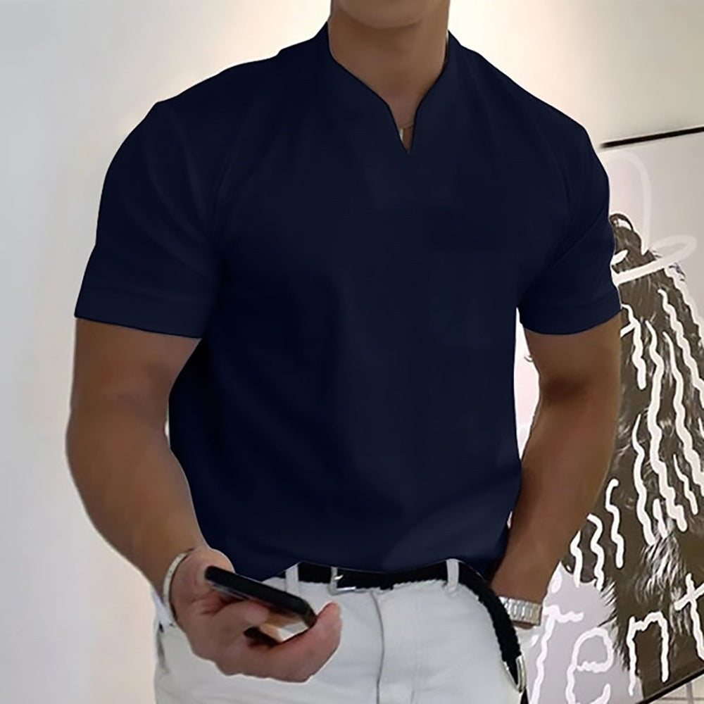 Jason - T-shirt court pour homme, style fitness et business