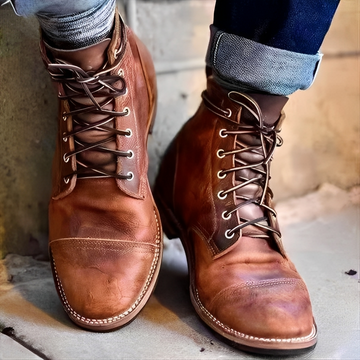 Hanzo - Bottines hommes classiques avec lacets