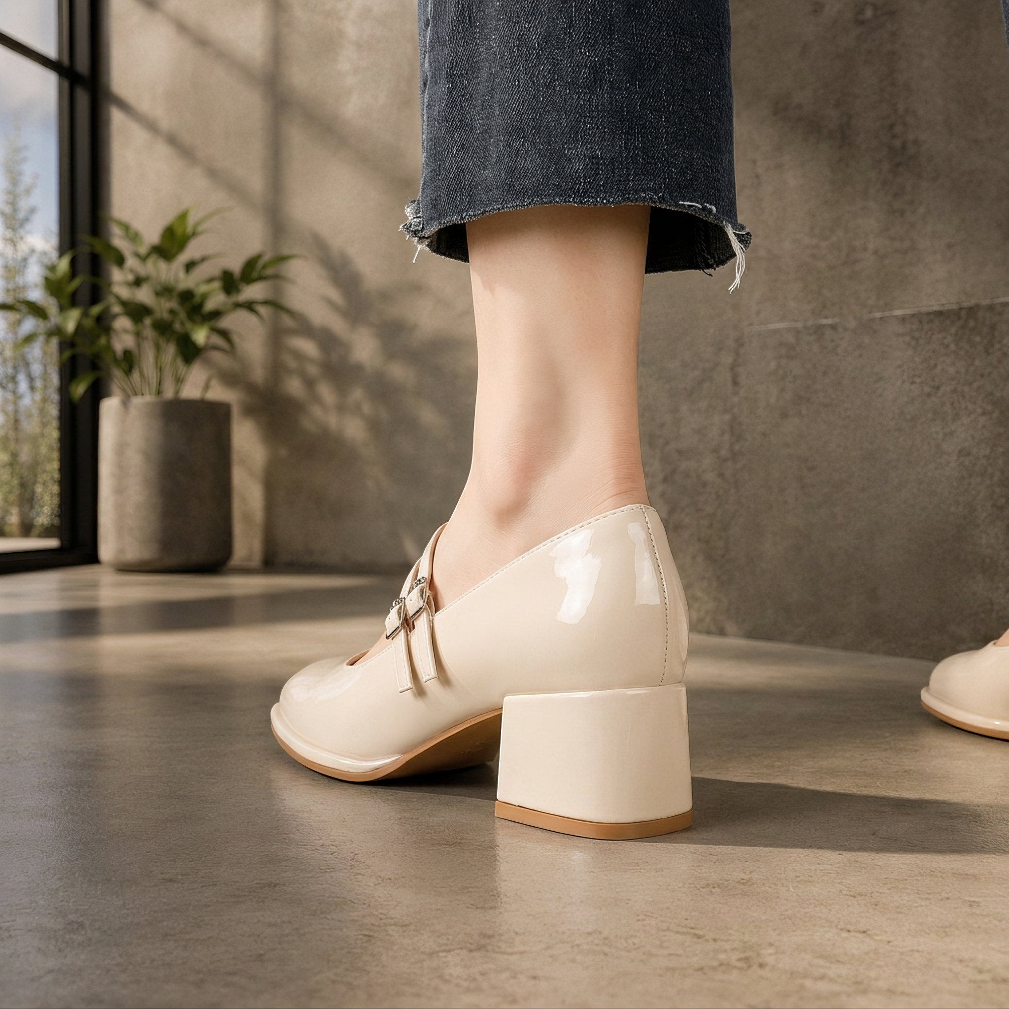Curtis - Chaussures Chics à Talons Carrés