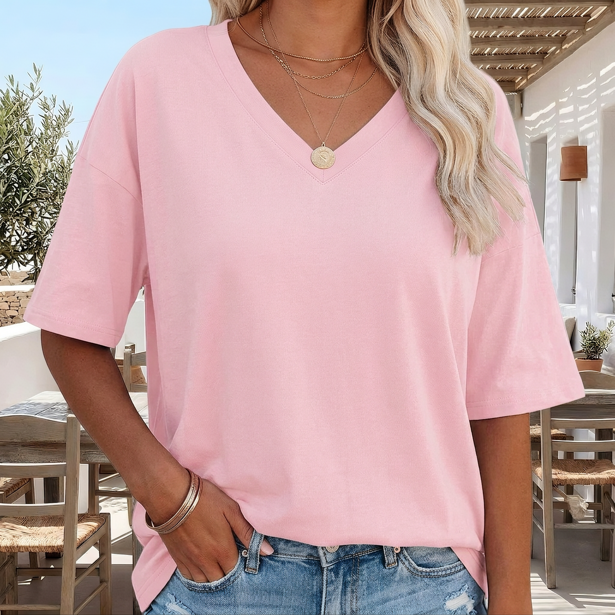 Alissa - T-shirt Ample Décontracté