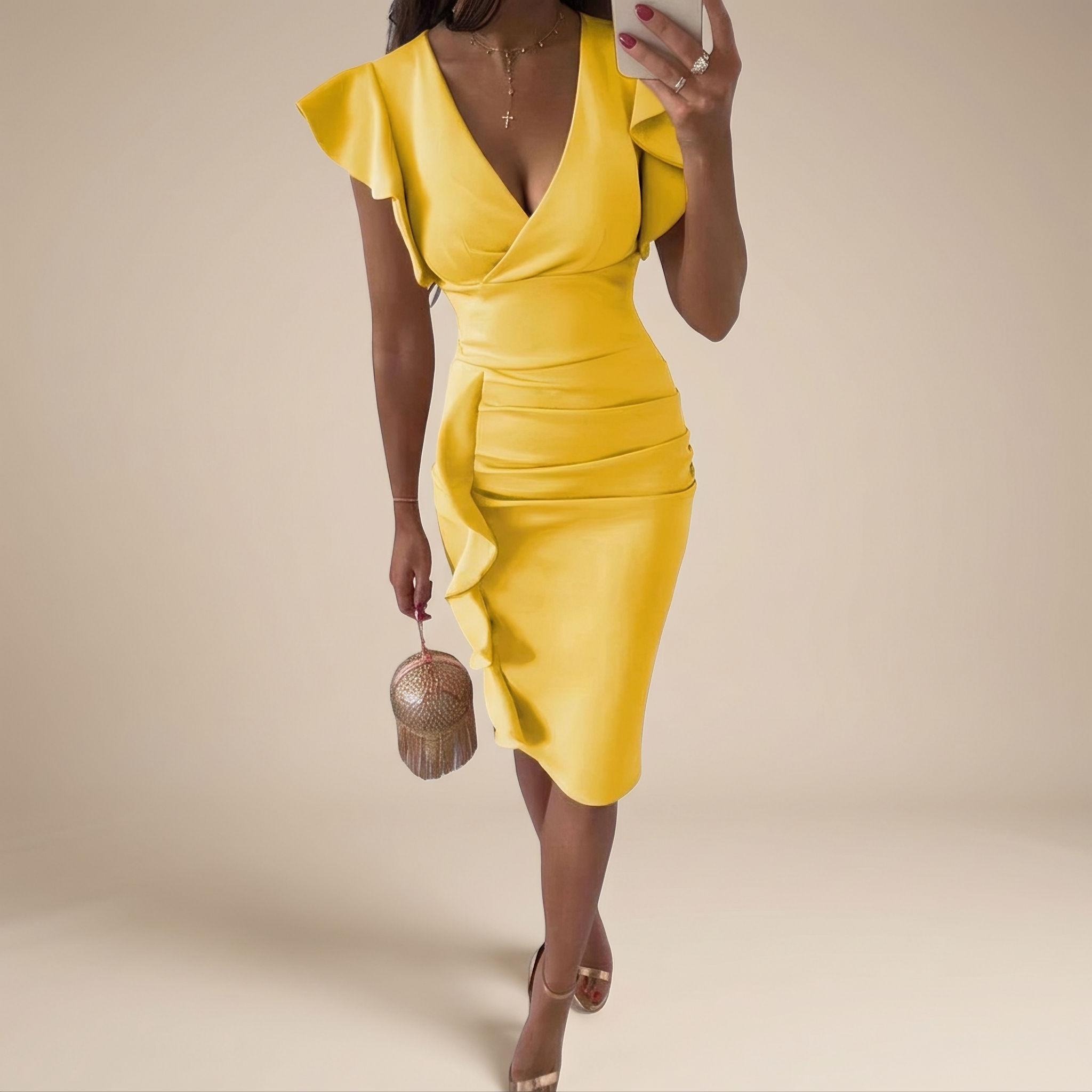 Marissa - Robe Midi Chic et Raffinée